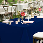 sancua Navy Blue Tablecloths Rectangle, 6 Pack Table Cloth for 8 Foot Tables - Image 4