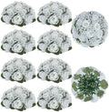 BLOSMON White Flowers for Wedding Centerpieces: 10 Pcs, Rose Babys Breath by Blosmon