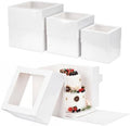Moretoes 12 Pcs 3 Sizes 12x12x12 10x10x10 8x8x8 Inches Tall Cake Boxes by Moretoes