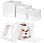 Moretoes 12 Pcs 3 Sizes 12x12x12 10x10x10 8x8x8 Inches Tall Cake Boxes by Moretoes