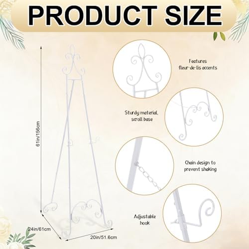 Easel Stand for Sign, Classic, White, 1 Pcs - Image 2