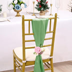 fani Sage Green Satin Chair Straps Bows,120 PCS 7x108 Inch,Chair Sash - Image 4