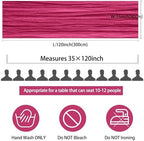 35x120 Inch Hot Pink Cheesecloth Table Runner Bachelorette Party Decor - Image 2