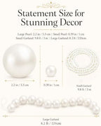 Wedding Pearl Bead Garland Set, White Pearl Garland - Image 2