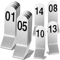 Honeydak 1-15 Table Numbers Sliver Z Stand, Double Sided Steel Stands by Honeydak