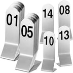 Honeydak 1-15 Table Numbers Sliver Z Stand, Double Sided Steel Stands by Honeydak