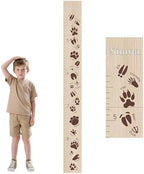 Personalized Kid Height Wall Chart,Animal Footprints Kids Height Wall Chart,Height Measurement Children,Height Growth Chart,Fun Nursery Decor Thoughtful Birthday Gift Boys Girls by Chgcuofce