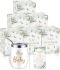 Hoolerry 6 Set Baby Shower Cups, 12oz Stainless Steel Tumbler, Greenery by Hoolerry