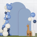 FANPROMS Wedding Arch Cover Set of 2 Dusty Blue Wedding Arch Cover 6FT 7.2FT Spandex Arch Cover Set for Birthday Party Boho Balloon Arch Stand Covers Set for Reception Party Metal Stand Decorations by FANPROMS
