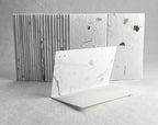 Of The Earth Handmade Paper - Wildflower Seed Paper Folding Table Card - Place/Name/Gift - 3.5" x 4" - Set of 96 (36s Fern & Chard) - Image 3