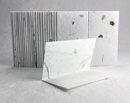 Of The Earth Handmade Paper - Wildflower Seed Paper Folding Table Card - Place/Name/Gift - 3.5" x 4" - Set of 96 (36s Fern & Chard) - Image 3