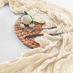 30 Pack Ivory Cheesecloth Table Runner 9FT Rustic Sheer Table Runners 17x108 Inch Gauze Boho Runner for Wedding Bridal Baby Shower Birthday Party Table Decorations - Image 5