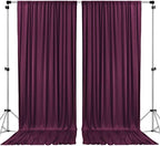 AK TRADING CO. 10 feet x 8 feet IFR Polyester Backdrop Drapes Curtains Panels with Rod Pockets - Wedding Ceremony Party Home Window Decorations - Eggplant Purple by Fabrics%7CEventDecor%7CCrafts%7CUpholsteryFoam
