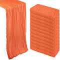 12 Pack 35 x 120 Inch Orange Table Runner Cheesecloth 10Ft by Heneger