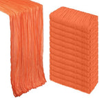 12 Pack 35 x 120 Inch Orange Table Runner Cheesecloth 10Ft by Heneger