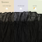 YMHPRIDE 12 Pack Cheesecloth Table Runner 35x120in Black Table Runner - Image 5