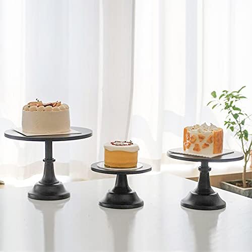 3-Set Cake Stands, Black Dessert Display Plate Cupcake Stands for Baby Shower Wedding Birthday Party Celebration Home Decor - Image 3
