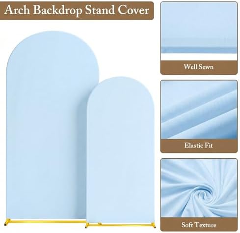 Toolterritary Metal Arch Backdrop Stand and Cover Set, 8FT, 6.6FT Party Backdrop, Easy to Assemble, Backdrop Stand for Parties, Birthday, Baby Shower - Image 5
