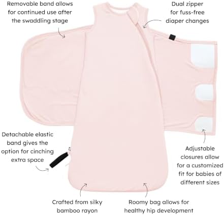 KYTE BABY Sleep Bag Swaddler with Dual Zipper, Removable Band, Rayon Made from Bamboo Transitional Nursery Essential - Image 4