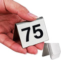 Table Numbers for Wedding Reception Double Sided, Stainless Steel Frosted Digital Cards Holders20 Pack Numbered Tent Frame for Restaurant Baby Shower Banquets, Silver,Numbers 61 to 80 by Unknown