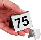 Table Numbers for Wedding Reception Double Sided, Stainless Steel Frosted Digital Cards Holders20 Pack Numbered Tent Frame for Restaurant Baby Shower Banquets, Silver,Numbers 61 to 80 by Unknown
