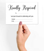 50 Blank RSVP Cards with White Envelopes White 4"x6" Response Cards-RSVP Reply Card for Wedding-Bridal Shower-Baby Shower-Rehearsal Dinner - Image 2