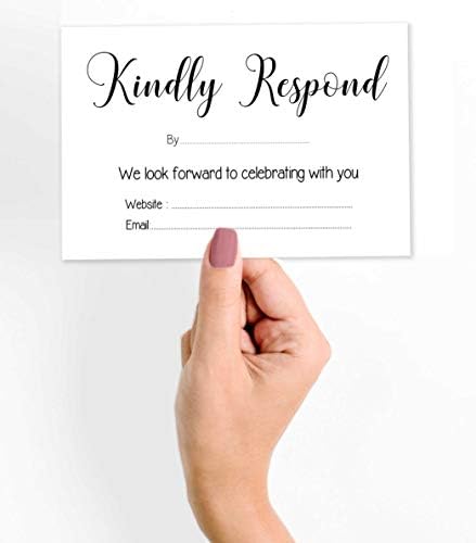 50 Blank RSVP Cards with White Envelopes White 4"x6" Response Cards-RSVP Reply Card for Wedding-Bridal Shower-Baby Shower-Rehearsal Dinner - Image 2