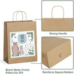 Eupako 10x5x13 Brown Paper Bags 100 Pack, Kraft Gift Bags with Handles - Image 5