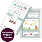 Baby Memory Book w/Keepsake Box & 30 Monthly & Baby First Milestone Stickers - Gender Neutral First Year Scrapbook Journal - Baby Photo Album for Boys - Image 3