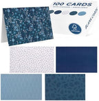 VNS Creations 100 Pack Blank Cards and Envelopes 4'' x 6" - Navy by VNSCreations