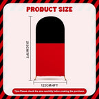 7 x 4 Ft Cartoon Mouse Birthday Backdrop Red Black Cartoon Arch Cover - Image 2