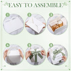Maitys 50 Set Welcome Boxes for Wedding Guests 9x6x6 Gable Boxes Sage Green - Image 3