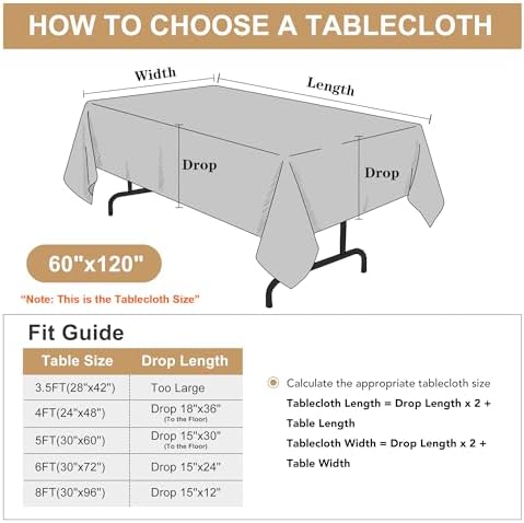 sancua Teal Tablecloths Rectangle, 6 Pack Table Cloth for 8 Foot Tables - Image 7