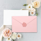 100 Pieces Pink Invitation Envelopes 5x7with Wax Seal Sticker - Image 5