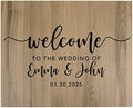 Andaz Press Personalized Large Wooden Welcome Sign for Wedding Rustic Welcome Sign 16" x 20" Custom Names & Date Fall Script Wedding Signage English Oak MDF Wood Finish Reception Indoor Outdoor Signs by AndazPress