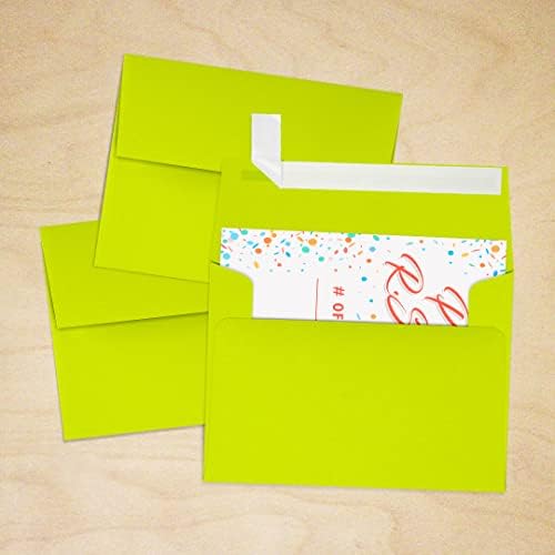LUXPaper A2 Invitation Envelopes (4 3/8 x 5 3/4) - Wasabi Green (250 Qty.) - Image 7