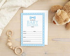 Pack of 30, Boy/Boy Baby Shower Party Collection, Baby Shower Invitation Cards, Fill in the Blank Invites WIth Envelopes, Little Man Theme Party Supplies - Image 5