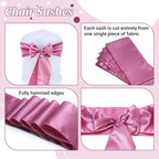 MDS® Pack of 300 Satin Chair Sashes for Wedding & Events – Dusty Pink - Image 5