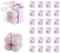 ACITHGL 30 Sets Fully Assembled Small Bubble Candle Party Favors for Guests Bulk Bridal Showers Favors Candles with Stylish Ribbons Thank You Cards Gifts (Shimmering Purple) by ACITHGL