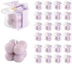 ACITHGL 30 Sets Fully Assembled Small Bubble Candle Party Favors for Guests Bulk Bridal Showers Favors Candles with Stylish Ribbons Thank You Cards Gifts (Shimmering Purple) by ACITHGL