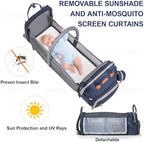 Diaper Bag Backpack with Changing Station, Blue - Image 5