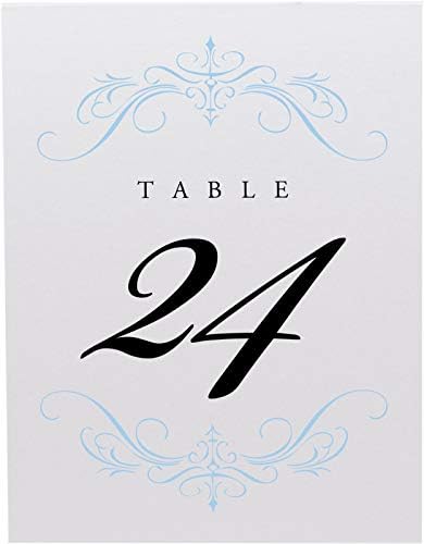 Classic Flourish Table Numbers, Light Blue, 1-35 - Image 4