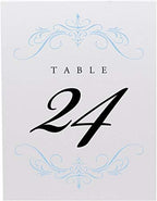 Classic Flourish Table Numbers, Light Blue, 1-75 - Image 4