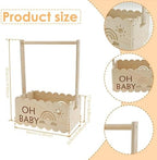 Infant Shower Crate Storage Bin Container Decorative Box Display - Image 7