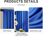 gogoparti 15ft x 10ft Royal Blue and Navy Blue Backdrop Curtains Panels for Parties Wedding, Wrinkle Free Backdrop Drapes for Wedding Birthday Party Background, 6 Panel 2.5x10ft - Image 4