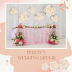Cholemy 24 Pcs Tissue Paper Flowers, Crepe Paper Flowers Decorations 8" 10" 12" for Wedding Party Baby Bridal Shower Carnival Party Birthday Nursery Wall Decor (Beige) - Image 3