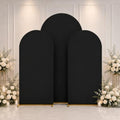 Black Arch Cover 7.2ft 6.6ft 6ft Spandex Arch Backdrop Cover Set of 3 by Lrrtwer