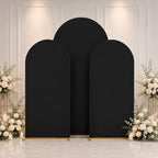 Black Arch Cover 7.2ft 6.6ft 6ft Spandex Arch Backdrop Cover Set of 3 by Lrrtwer