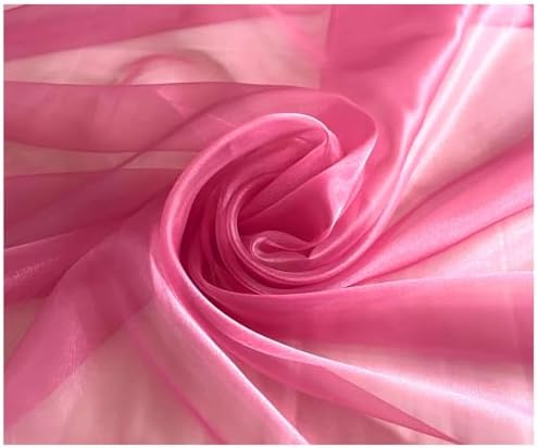 85 Yard Organza Fabric 44" Wide for Wedding Event Décor - Coral - Image 3