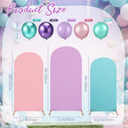 Mindsoft Mermaid Colors Arch Backdrop Cover Set of 3 with 96 Pcs Balloon, 4ft 5ft 6ft Spandex Fitted Stretchy Backdrop Stand Covers for Baby Shower Wedding Birthday Photo Banquet Party Decoration - Image 2